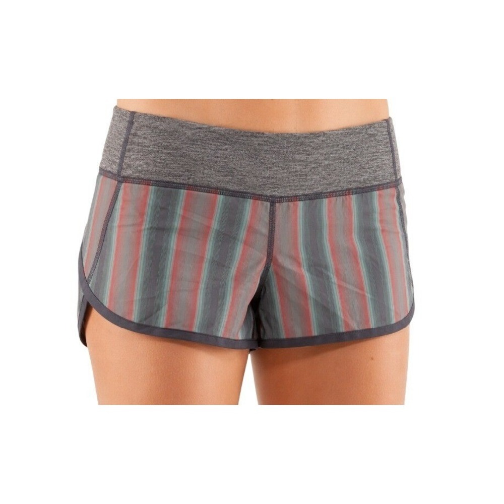 Lululemon Womens 8 Speed Short in Alarming Ombre Vertical Stripe Coal